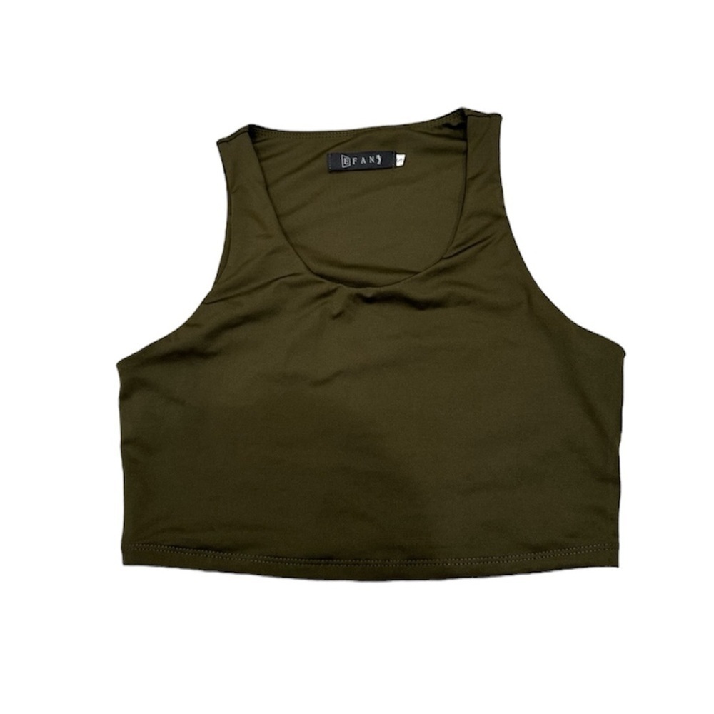 EFAN Womens Sexy Sleeveless Scoop Neck Racerback Cropped Tank Top - Picture 2 of 5